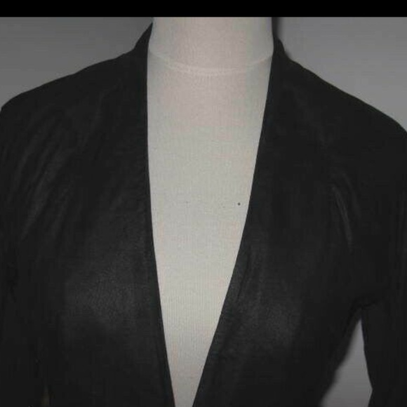 MUUBAA ANGERS BLACK LEATHER SUEDED BLAZER JACKET 4 - Picture 4 of 9